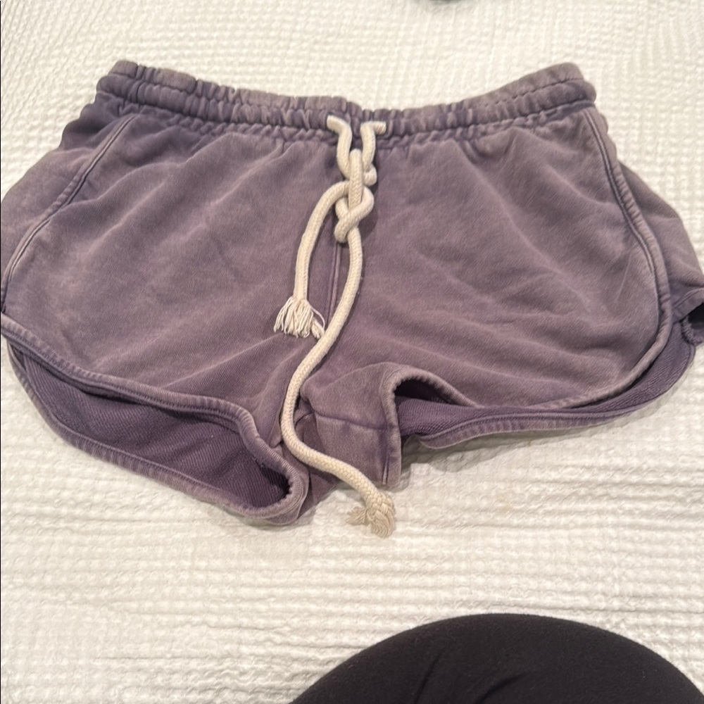 Universal thread stone wash gray Drawstring elastic waist Shorts-XS-2.5” inseam